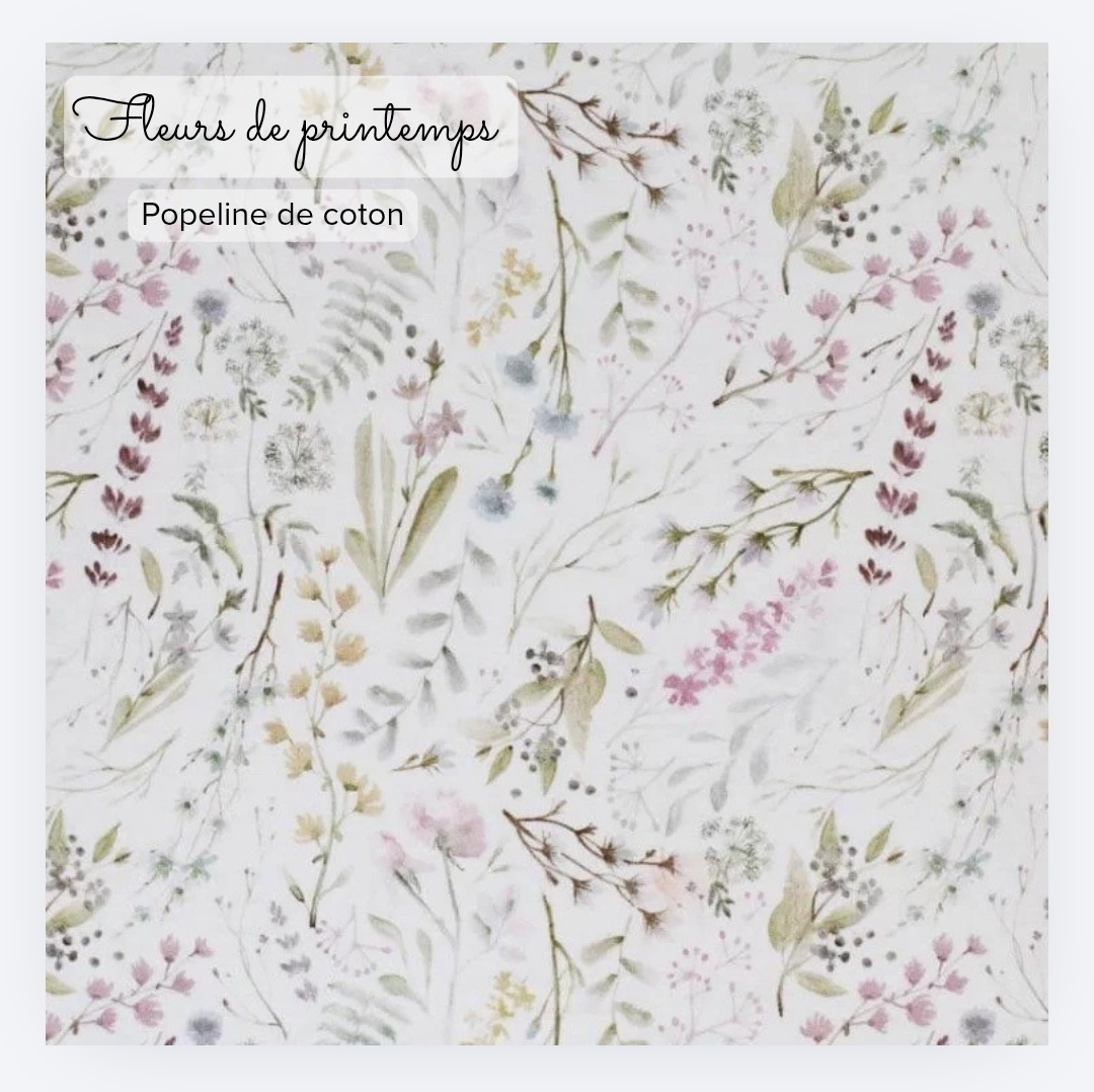 Popeline de coton Fleurs de printemps